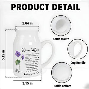 Dear Mom, I Don't Know Where To Begin, Flowers - Personalized Ceramic Flower Vase