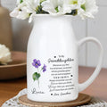 Straighten Your Crown Granddaughter Flower Vase - Personalized Ceramic Flower Vase