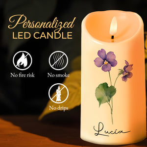 Straighten Your Crown, Granddaughter Encouragement Candle - Personalized Custom LED Candle - FM032_LECA
