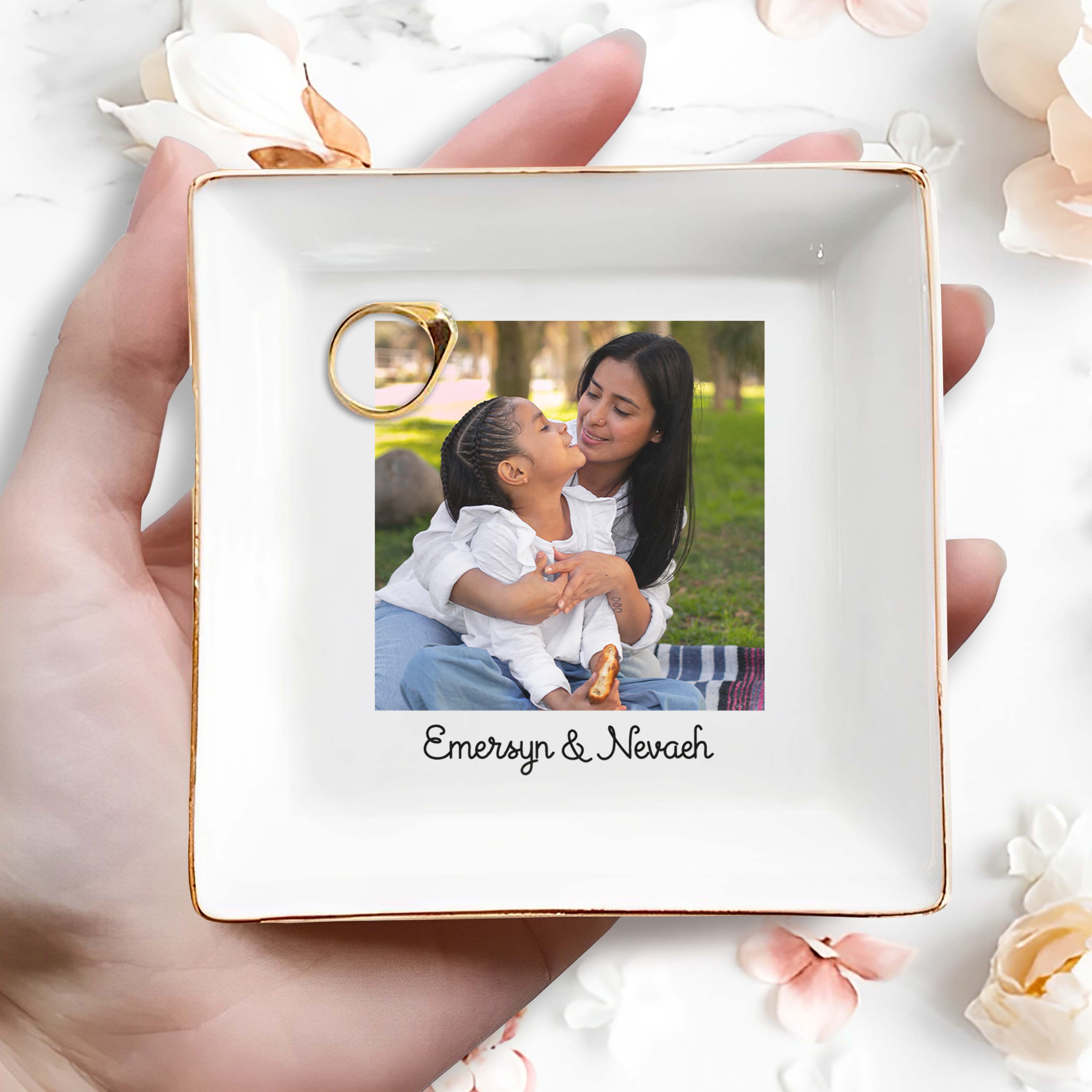 Add Your Custom Photo And Text - Personalized Custom Jewelry Dish - FM058_SCRD