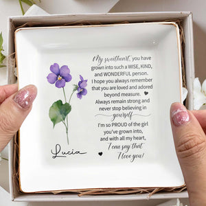 Proud of You Sweetheart Custom Dish - Personalized Custom Jewelry Dish - FM105_SCRD