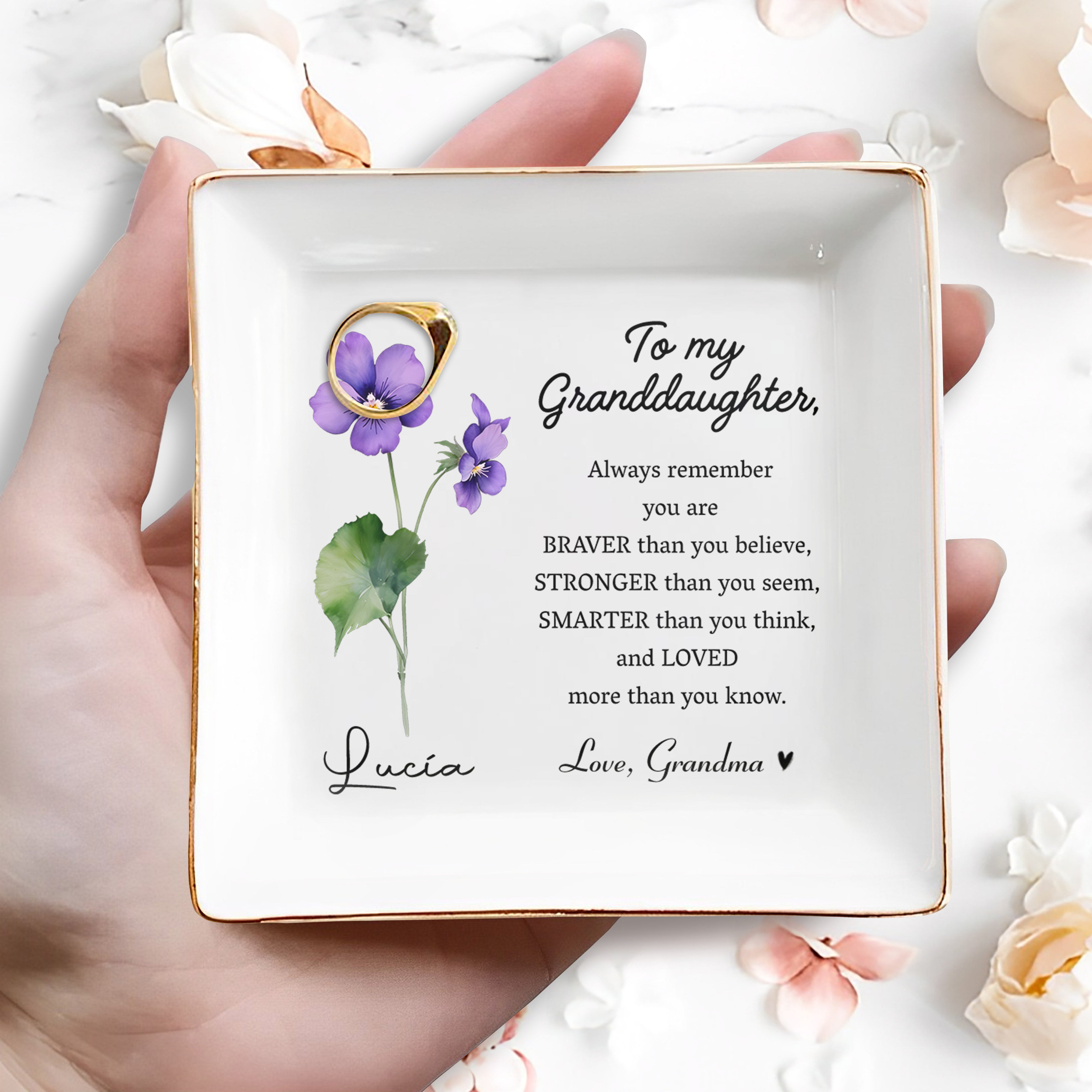Custom Message - Personalized Custom Jewelry Dish - FM112_SCRD