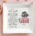 Badass Daughter Inspirational Quote - Personalized Custom Jewelry Dish - FM116_SCRD