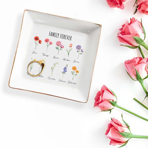 Family Forever Custom Decorative Dish - Personalized Custom Jewelry Dish - FM140_SCRD