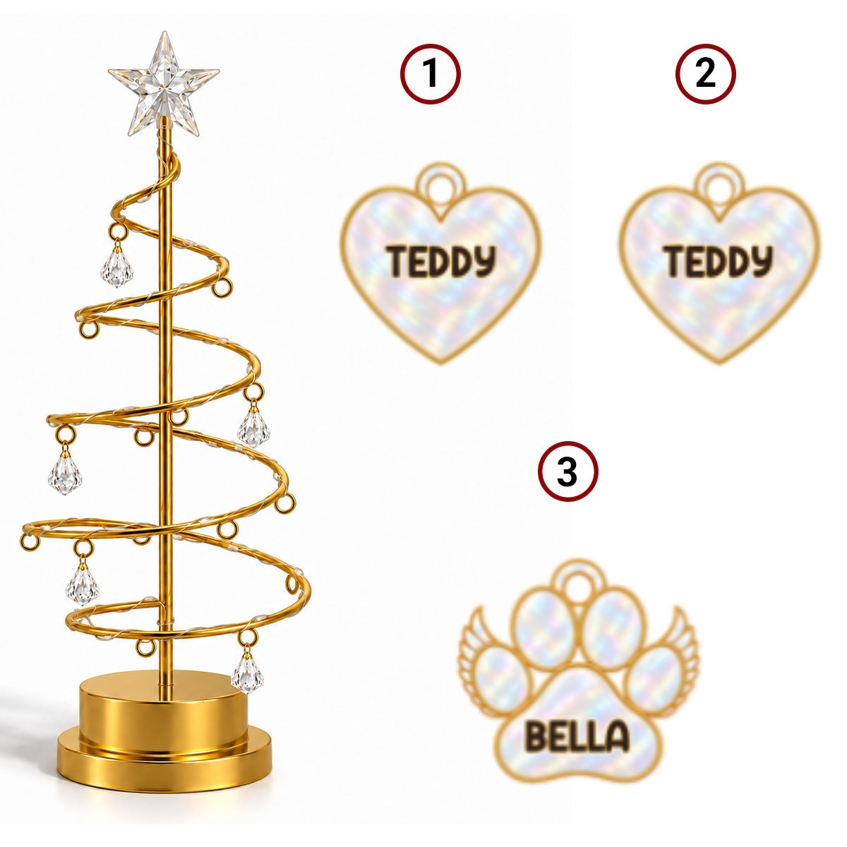 Family Together LED tree lights 3 names