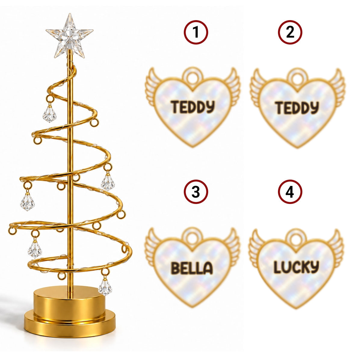 Family Together LED tree lights 4 names
