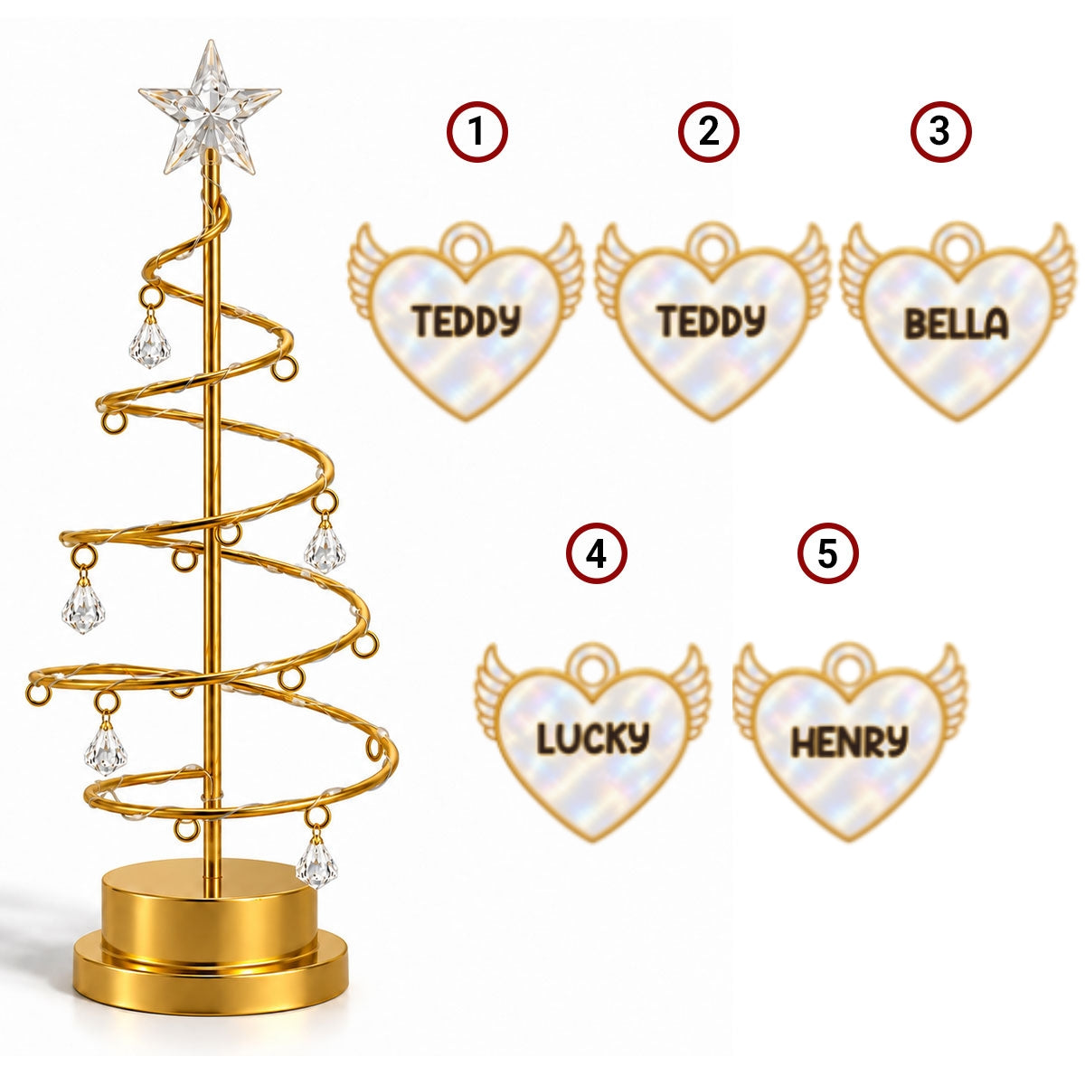 Family Together LED tree lights 5 names