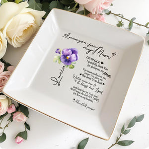 A Prayer For My Mom Heartfelt Dish - Personalized Custom Jewelry Dish - FTH002_SCRD