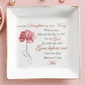 I Am The Daughter Of The King Inspirational Quote - Personalized Custom Jewelry Dish - FTH006_SCRD