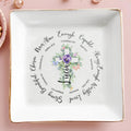 You Are Chosen, Never Alone, Spiritual Quotes With Flowers - Personalized Custom Jewelry Dish - FTH022_SCRD