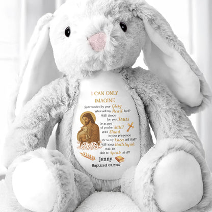 I Can Only Imagine, Jesus and Religious Symbols - Personalized Stuffed Bunny - FTH052_BUN