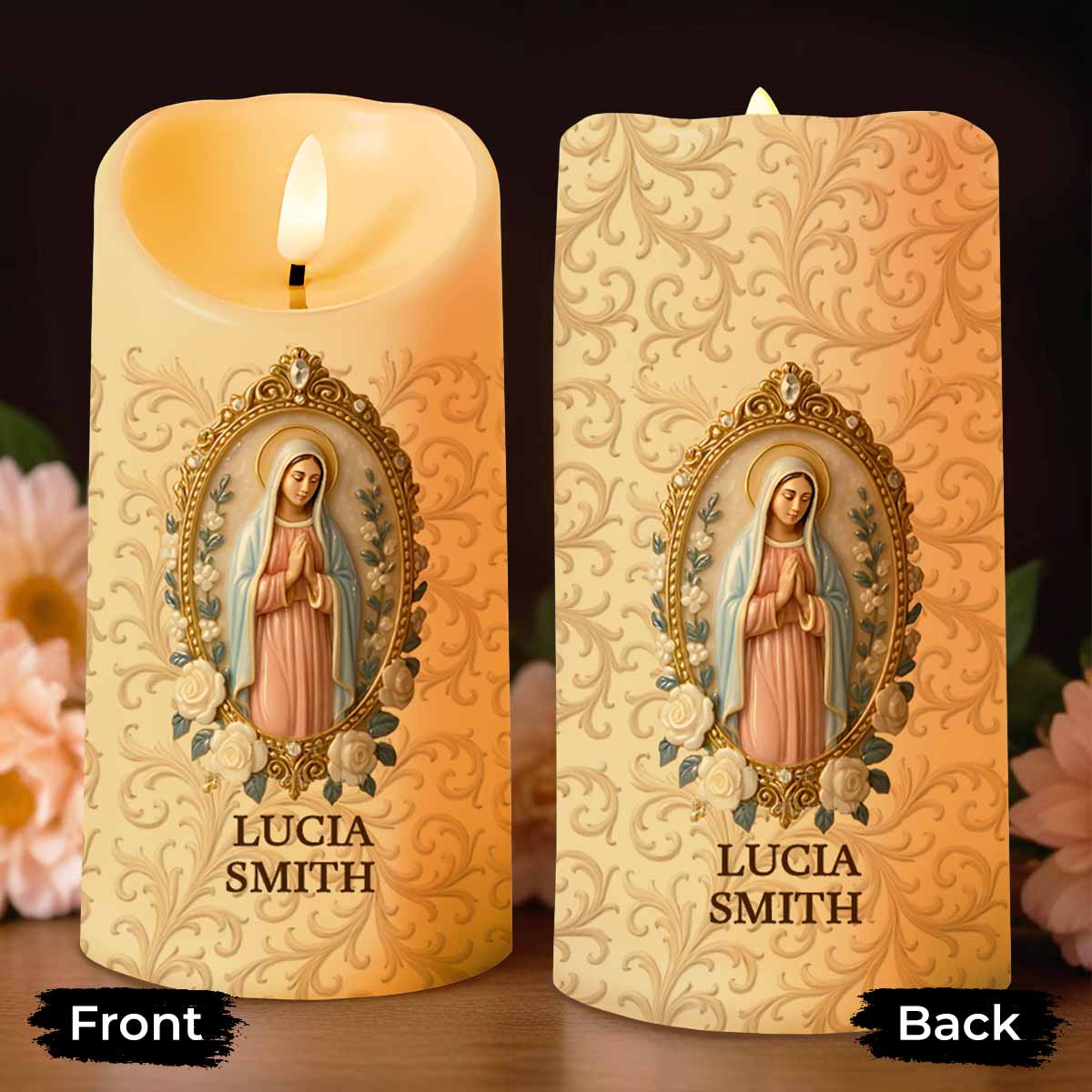 Illuminate Your Space With Elegance And Devotion, Religious Iconography - Personalized Custom LED Candle - FTH055_LECA