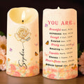 You Are Beautiful, Victorious, Enough, Rose And Butterflies - Personalized Custom LED Candle - FTH103_LECA