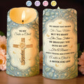 To My Sister in Christ, Cross and Roses LED Candle - Personalized Custom LED Candle - FTH118_LECA