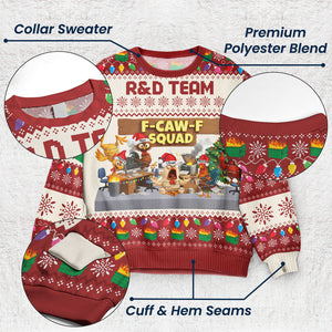 F-Caw-F Squad personalized ugly sweater