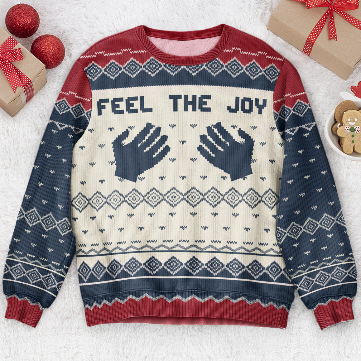 Feel The Joy Personalized Ugly Sweater