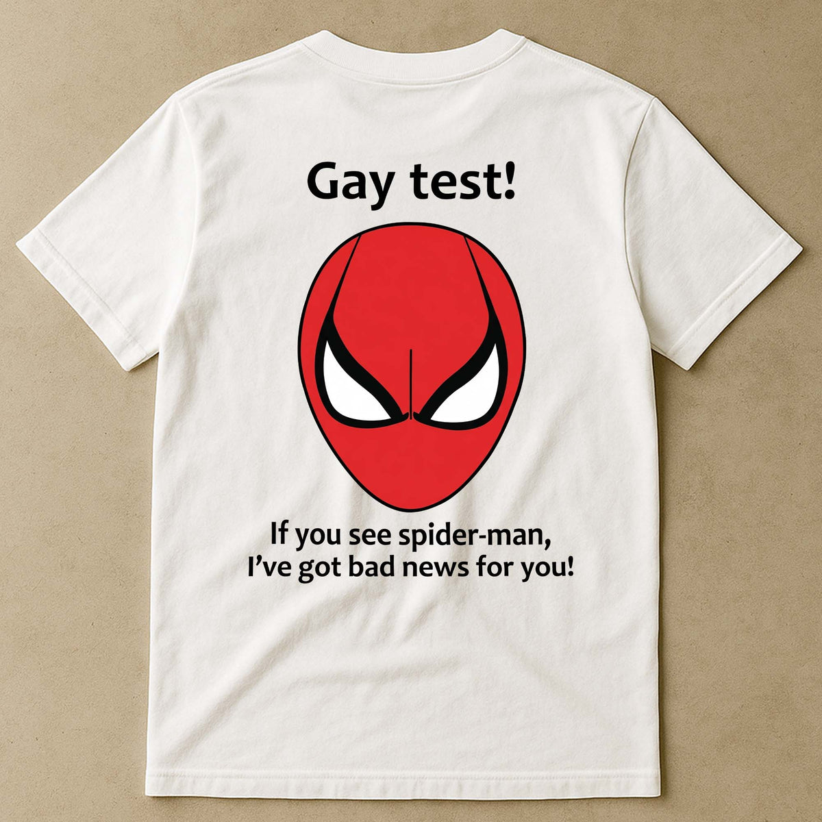 Funny Shirt - Gay Test - Airport Gag Exchange Funny T-Shirt, White Elephant Party - Shirt