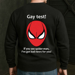 Funny Shirt - Gay Test - Airport Gag Exchange Funny T-Shirt, White Elephant Party - Shirt