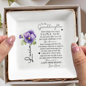 Never Forget How Much I Love You Gift From Heaven - Personalized Custom Jewelry Dish - GDT003_SCRD