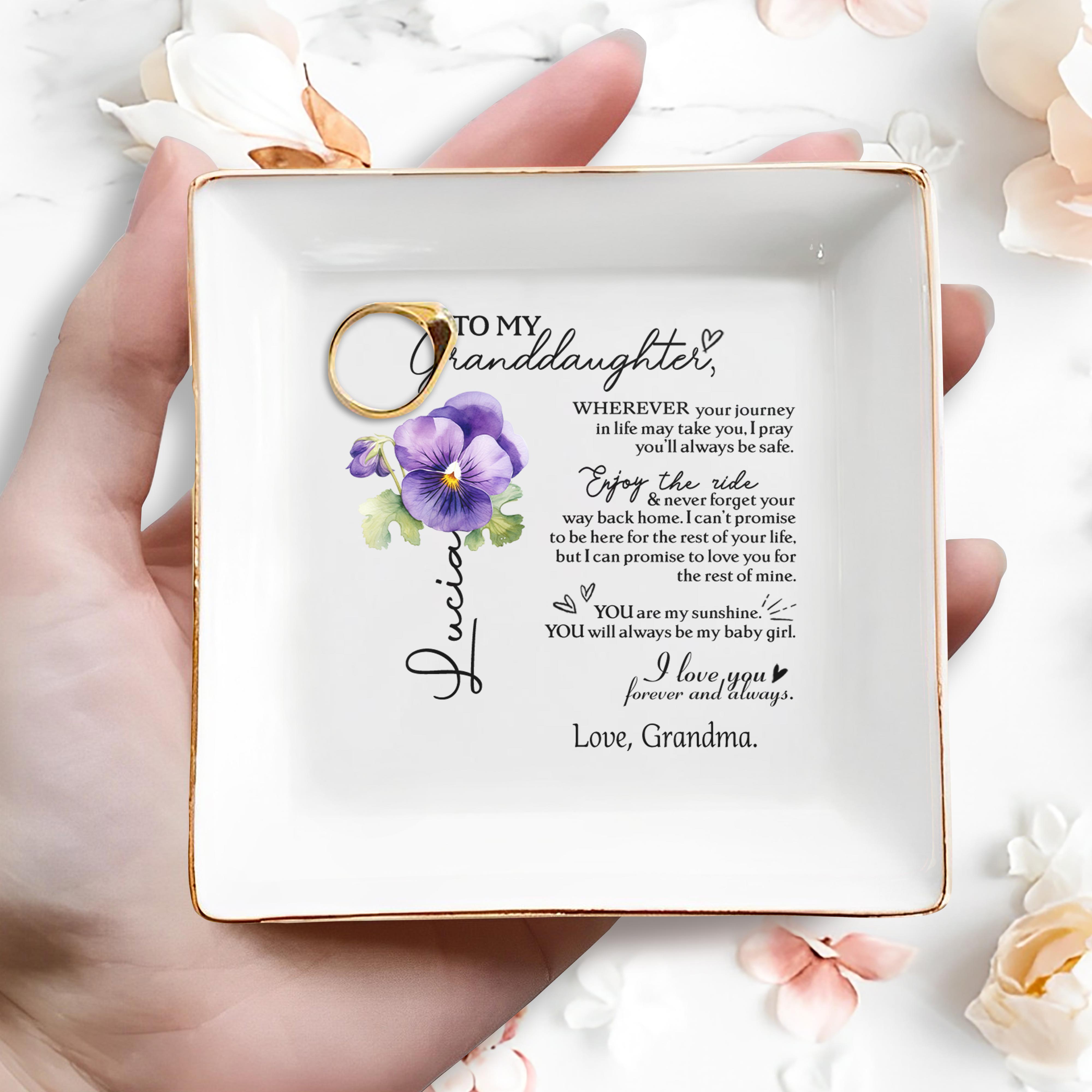 You Are My Sunshine, Love You Forever And Always - Personalized Custom Jewelry Dish - GDT004_SCRD