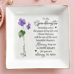 Beautiful Chapters Of Life Heartfelt Message - Personalized Custom Jewelry Dish - GDT012_SCRD