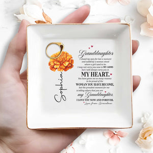 Granddaughter You Have Become My Heart - Personalized Custom Jewelry Dish - GDT021_SCRD
