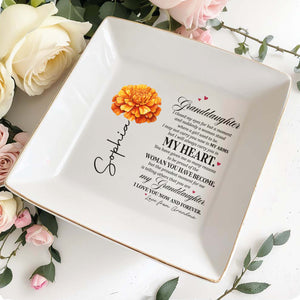 Granddaughter You Have Become My Heart - Personalized Custom Jewelry Dish - GDT021_SCRD