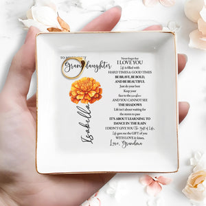 Learning To Dance In The Rain Jewelry Dish - Personalized Custom Jewelry Dish - GDT030_SCRD