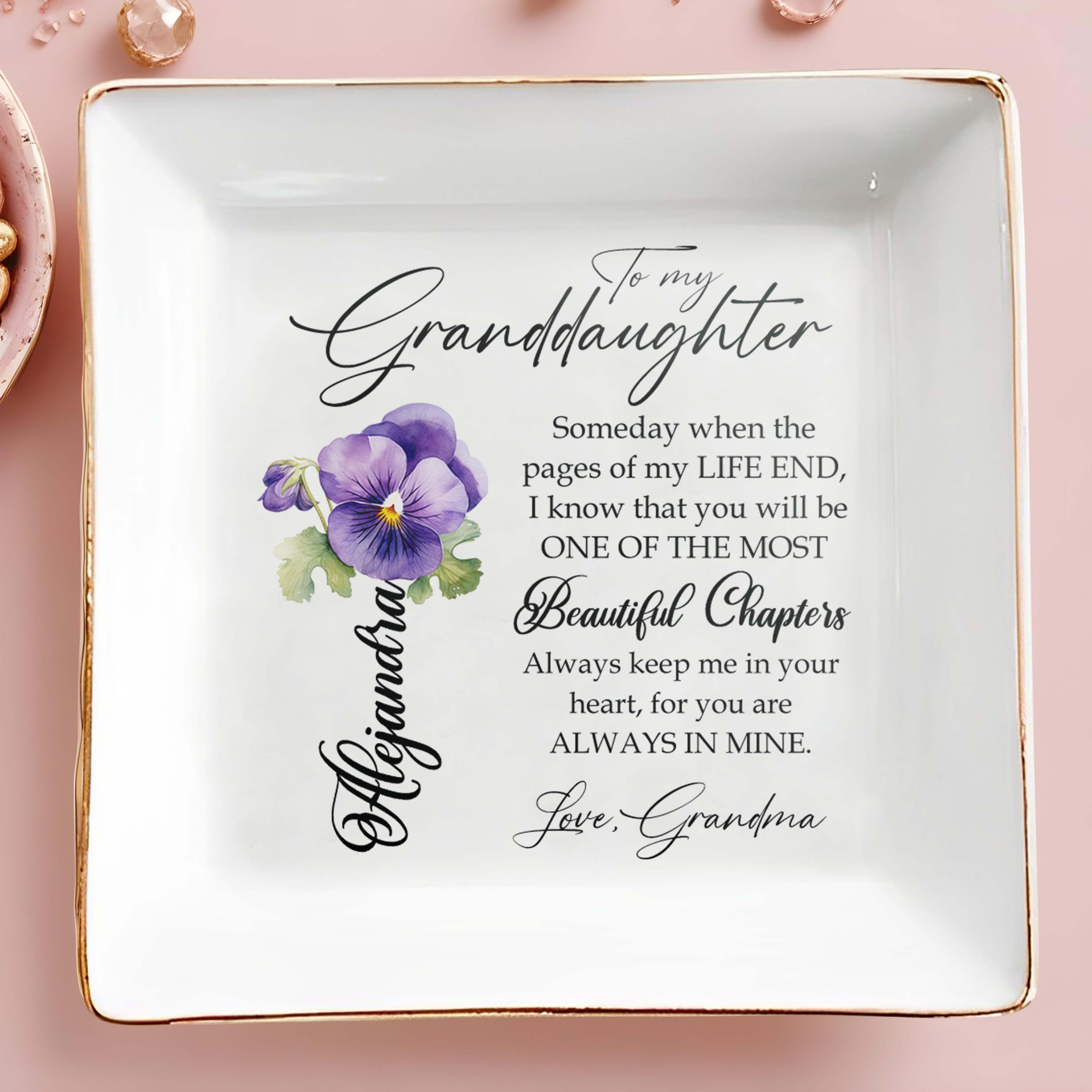 Most Beautiful Chapters In My Life - Personalized Custom Jewelry Dish - GDT033_SCRD