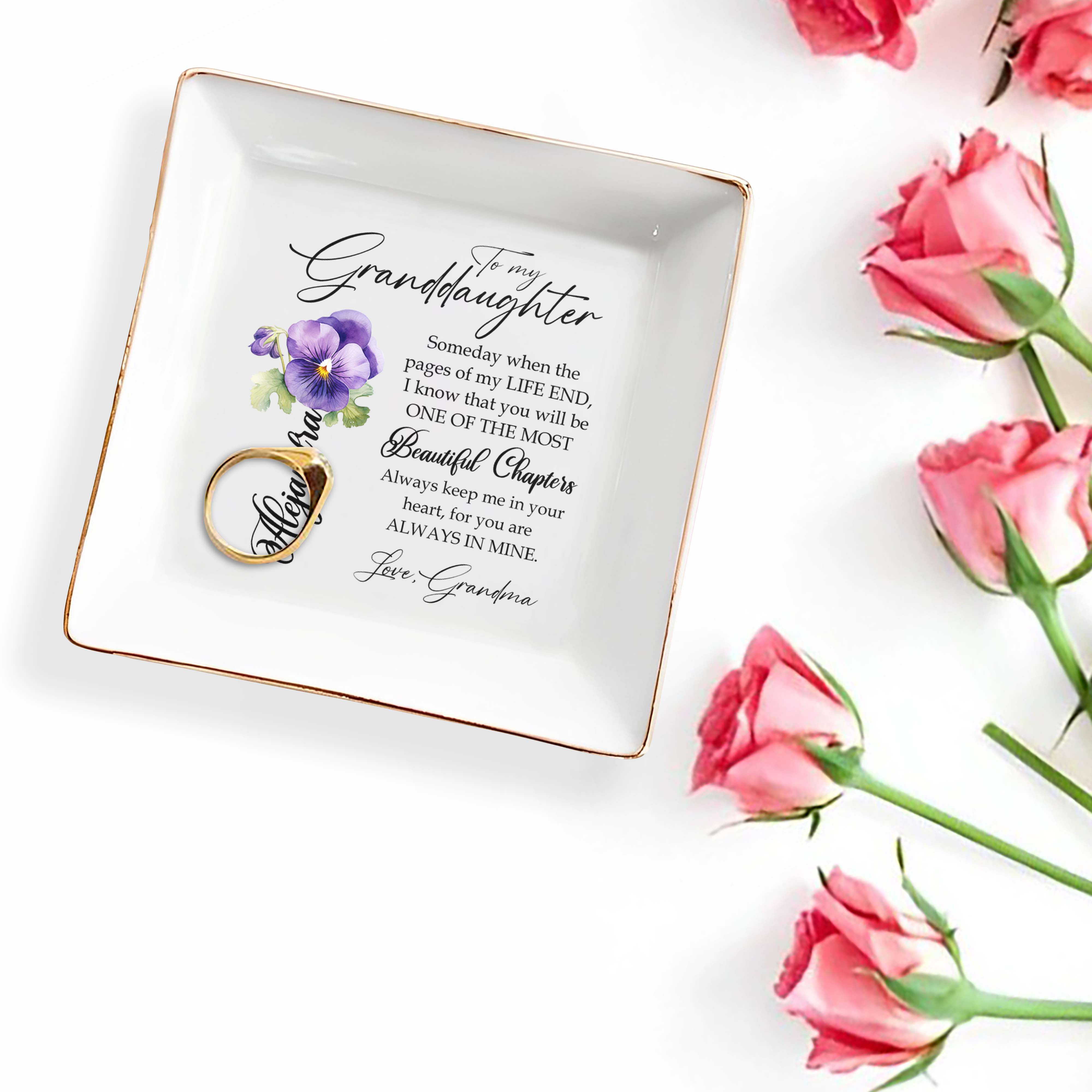 Most Beautiful Chapters In My Life - Personalized Custom Jewelry Dish - GDT033_SCRD