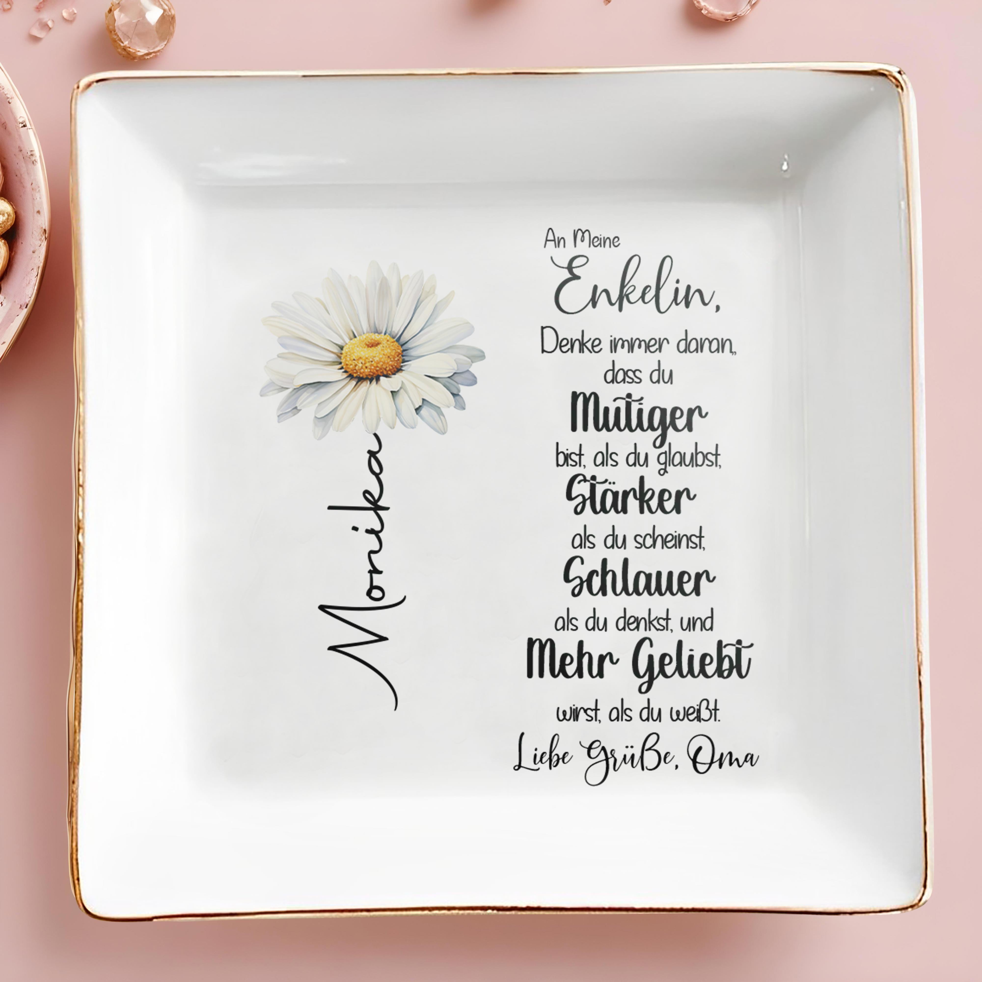 Believe In Your Strength And Love - Personalized Custom Jewelry Dish - GDT036_SCRD