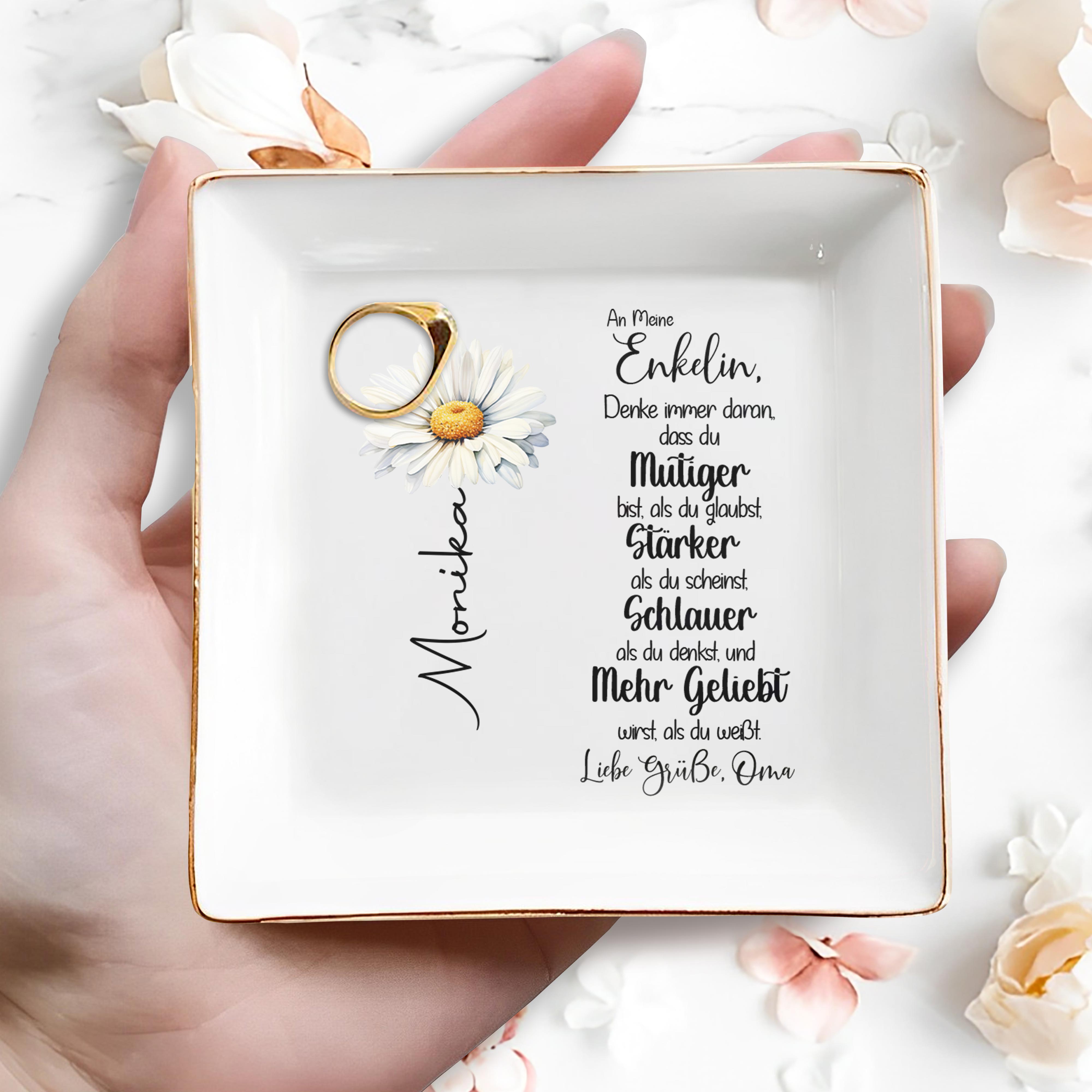 Believe In Your Strength And Love - Personalized Custom Jewelry Dish - GDT036_SCRD