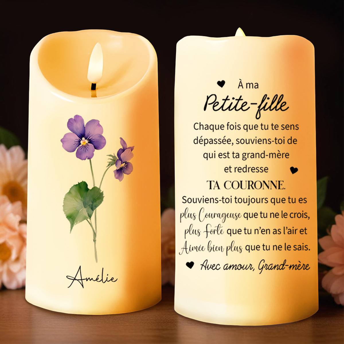 Lighting Memories Forever Candle - Personalized Custom LED Candle - GDT038_LECA