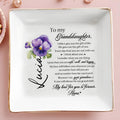 Granddaughter Safe Well And Happy Love Forever - Personalized Custom Jewelry Dish - GDT043_SCRD