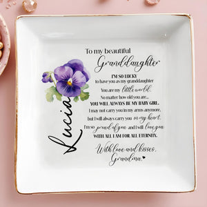 A Place For Treasures, Big And Small Jewelry Dish - Personalized Custom Jewelry Dish - GDT046_SCRD
