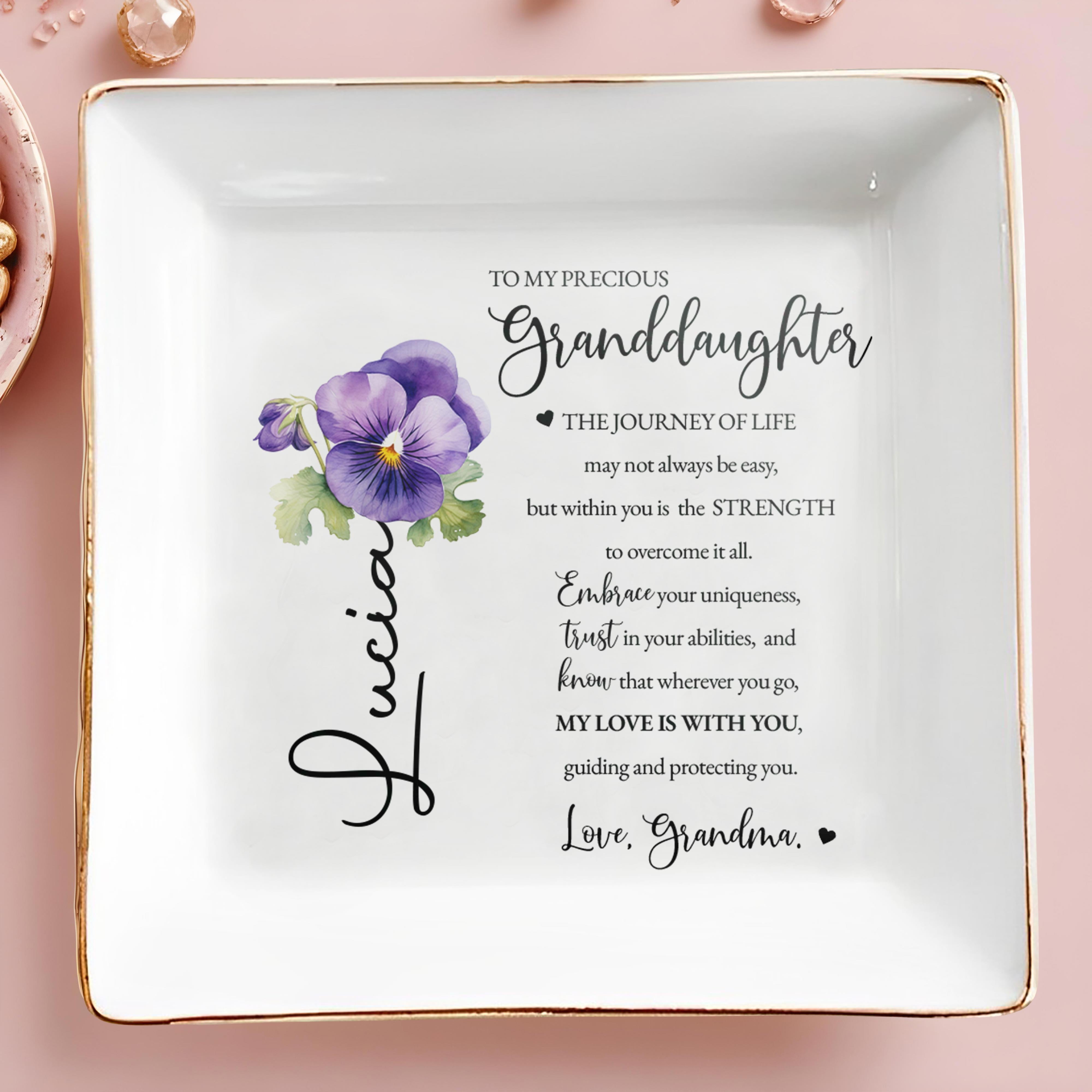The Journey Of Life Embrace Your Uniqueness - Personalized Custom Jewelry Dish - GDT051_SCRD