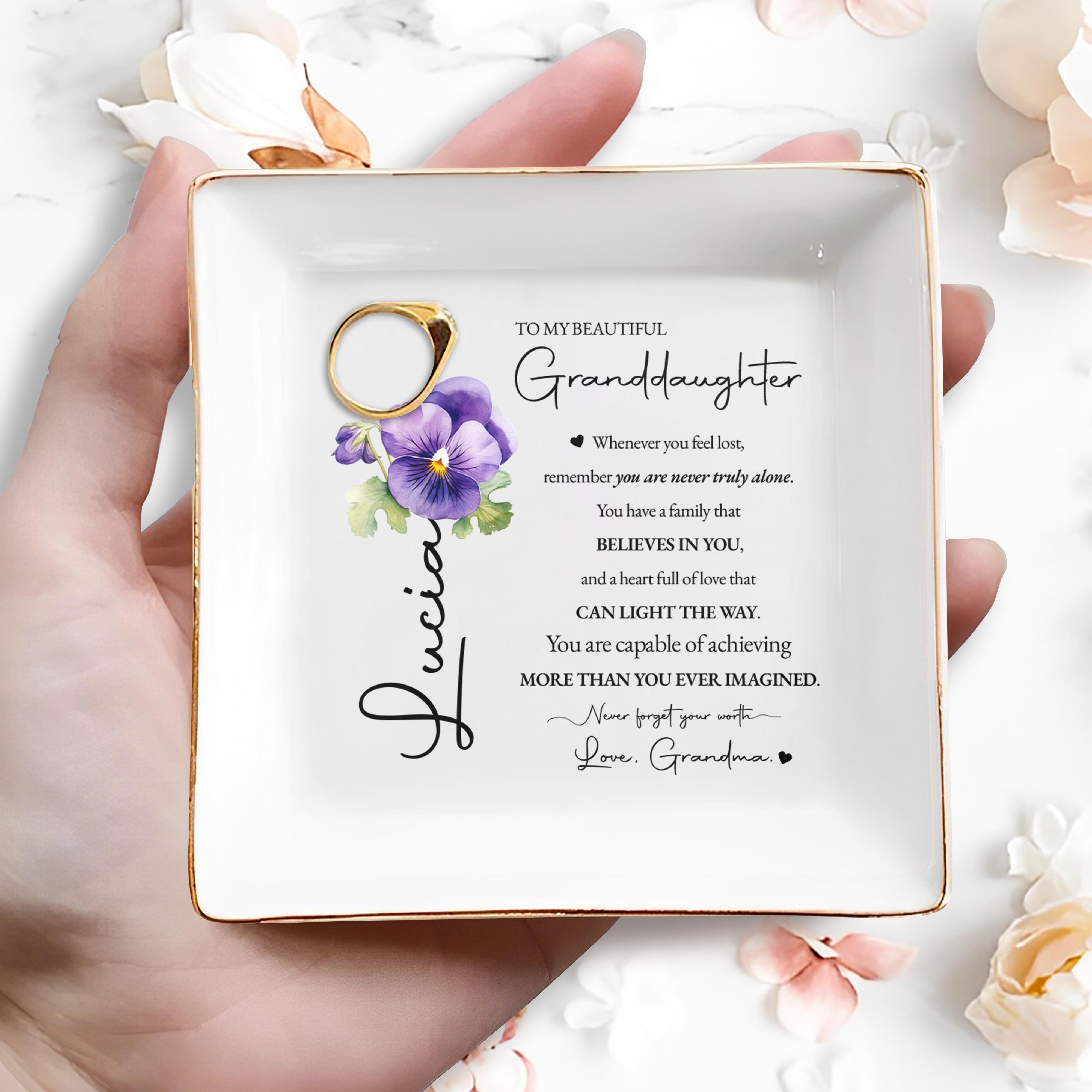 Whenever You Feel Lost Remember You Are Never Truly Alone - Personalized Custom Jewelry Dish - GDT052_SCRD