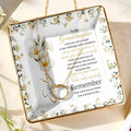 To My Granddaughter Strength and Wisdom With Flowers - Personalized Custom Jewelry Dish, Ceramic Dish, Square Shape - GDT060_SCRF