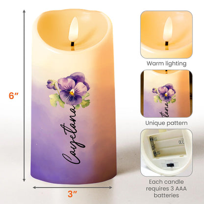 See Yourself Through My Eyes, A Message For Granddaughter - Personalized Custom LED Candle - GDT061_LECA