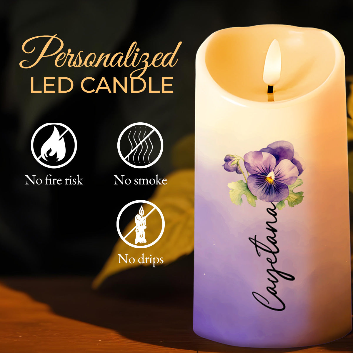 See Yourself Through My Eyes, A Message For Granddaughter - Personalized Custom LED Candle - GDT061_LECA
