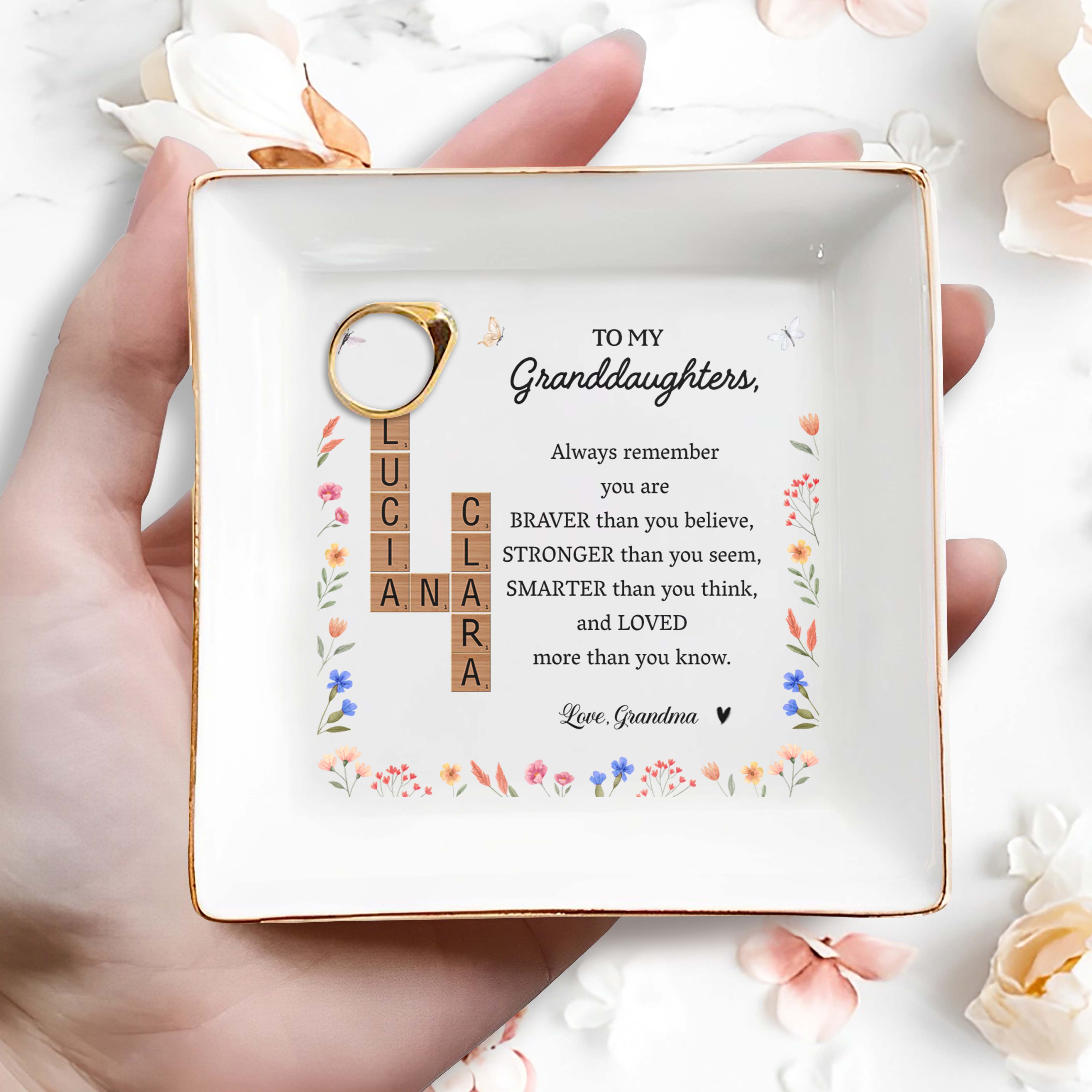 Always Remember You Are Braver, Loved More Than You Know - Personalized Custom Jewelry Dish - GDT071_SCRD