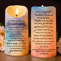Believe Deeply In Heart's Desires Floral Heart Design - Personalized Custom LED Candle - GDT075_LECA