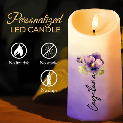 Believe In Your Heart, Aim For The Skies With Love - Personalized Custom LED Candle - GDT076_LECA