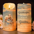 Granddaughter And Grandma Belief Inspiring Quote With Clouds - Personalized Custom LED Candle - GDT077_LECA