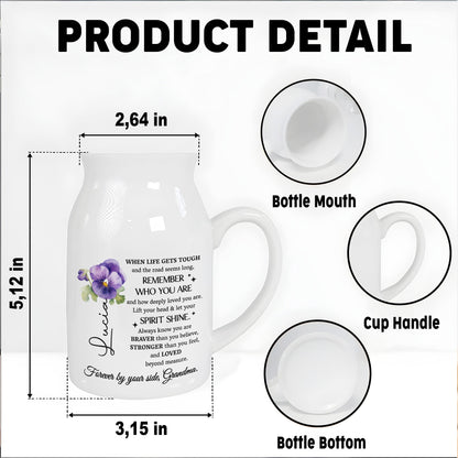 When Life Gets Tough, Remember Who You Are, Flowers - Personalized Ceramic Flower Vase