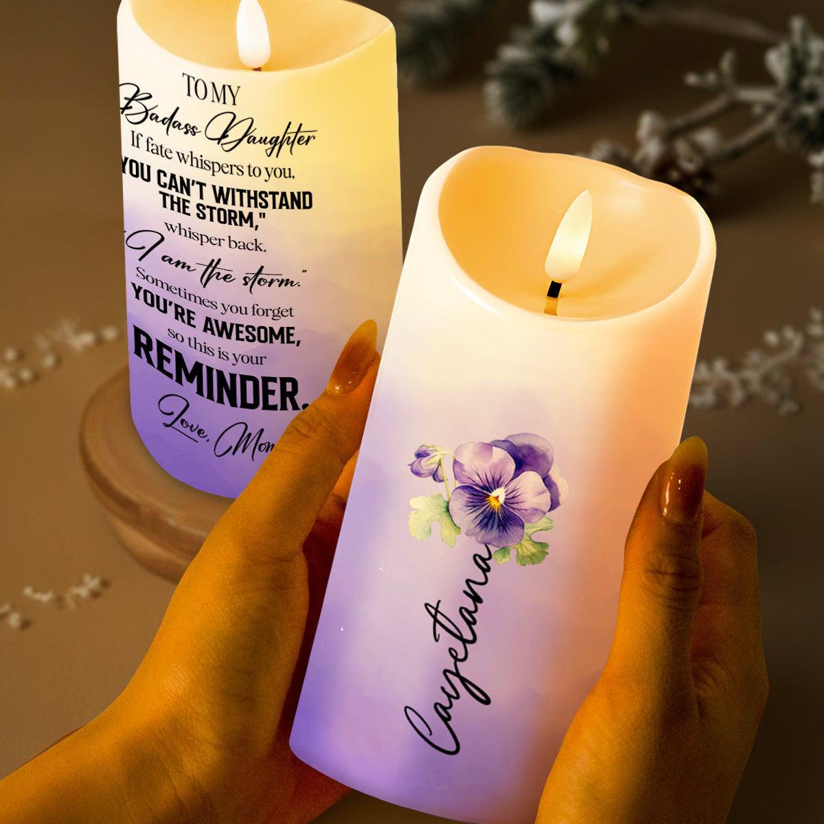 You Can't Withstand The Storm, I Am The Storm Reminder Candle - Personalized Custom LED Candle - GDT111_LECA