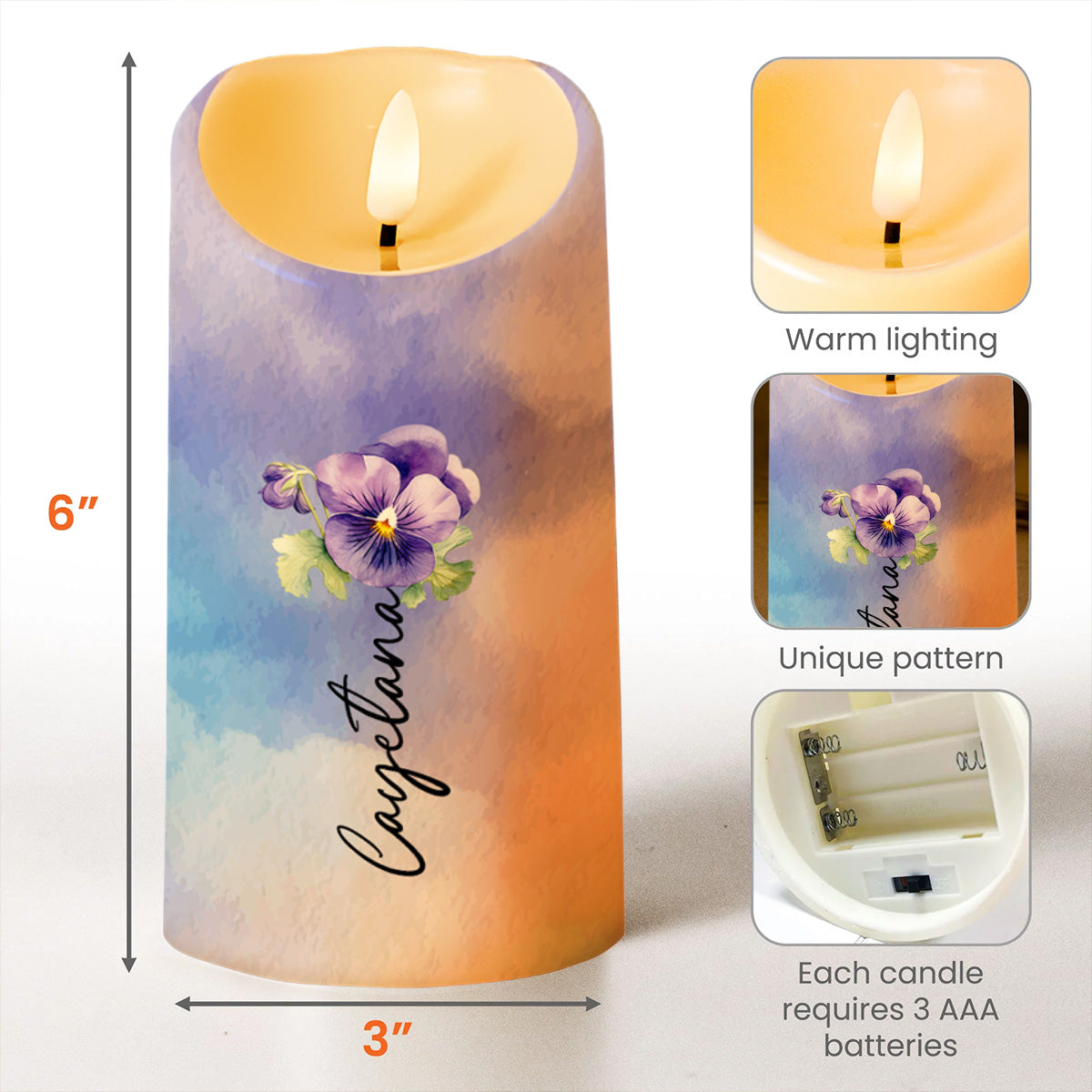 To My Granddaughter An Emotional Message From Grandma - Personalized Custom LED Candle - GDT113_LECA