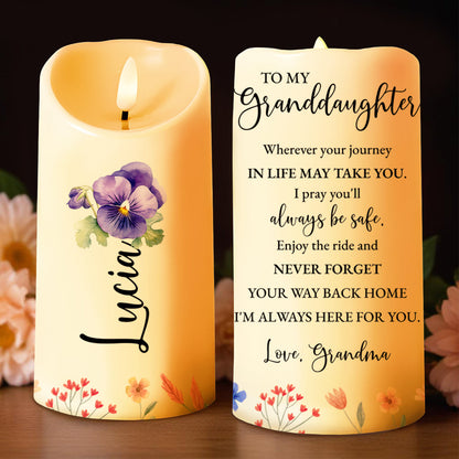Wherever Your Journey Takes You, Always Be Safe - Personalized Custom LED Candle - GDT117_LECA