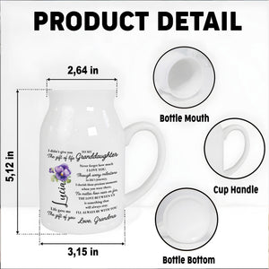 To My Granddaughter Love Always With You - Personalized Ceramic Flower Vase