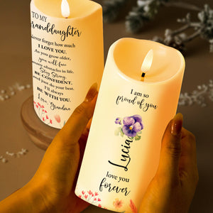I Am So Proud Of You Love You Forever Stay Strong - Personalized Custom LED Candle - GDT122_LECA